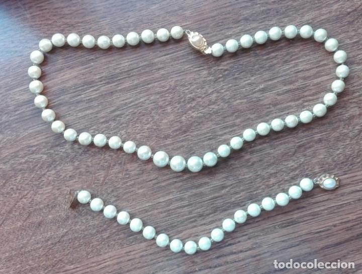 Joyeria: Collar y pulsera de perlas imantadas. - Foto 4