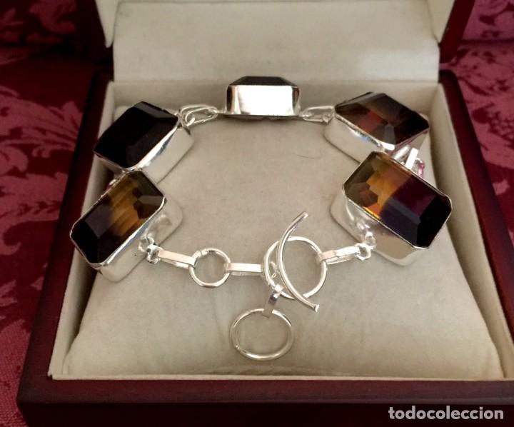Joyeria: PULSERA CON AMETRINAS TALLADAS - 41 GRAMOS. - Foto 3