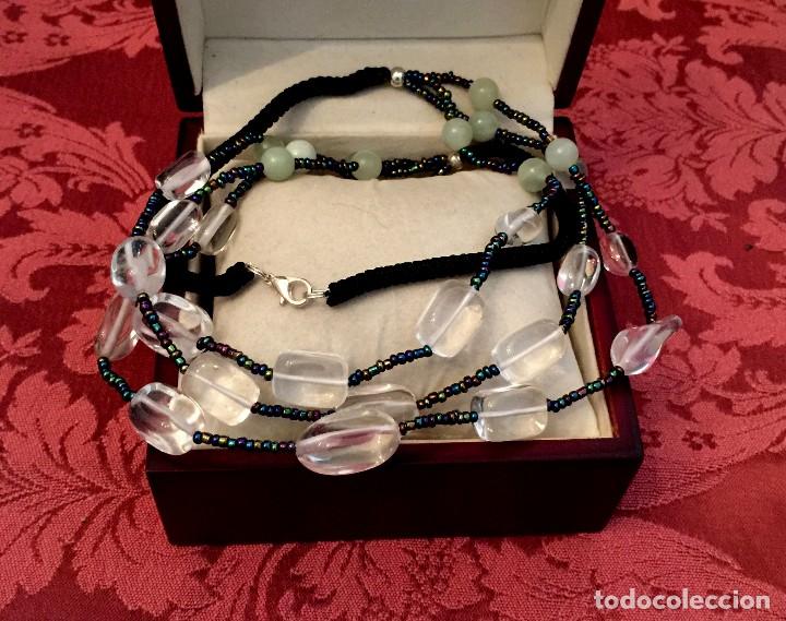 Joyeria: COLLAR DE CUARZOS BLANCOS Y JADE NATURALES - 64 GRAMOS. - Foto 5