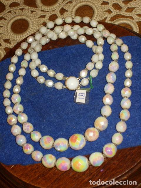 Joyeria: COLLAR DE CRISTAL FACETADO BLANCO ARCOIRIS. - Foto 4