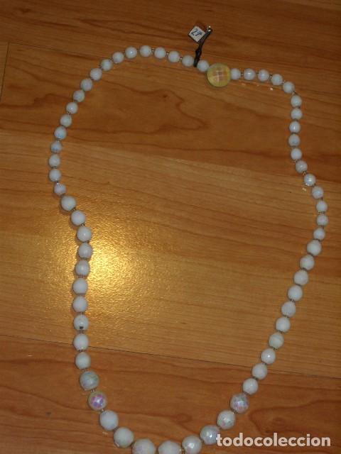 Joyeria: COLLAR LARGO DE CRISTAL FACETADO BLANCO ARCOIRIS. - Foto 2