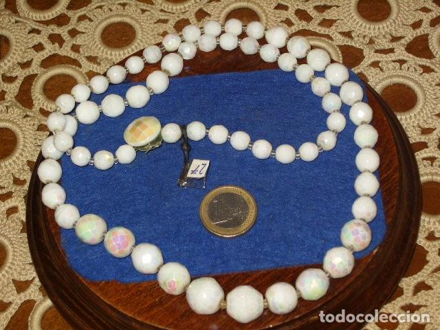 Joyeria: COLLAR LARGO DE CRISTAL FACETADO BLANCO ARCOIRIS. - Foto 4