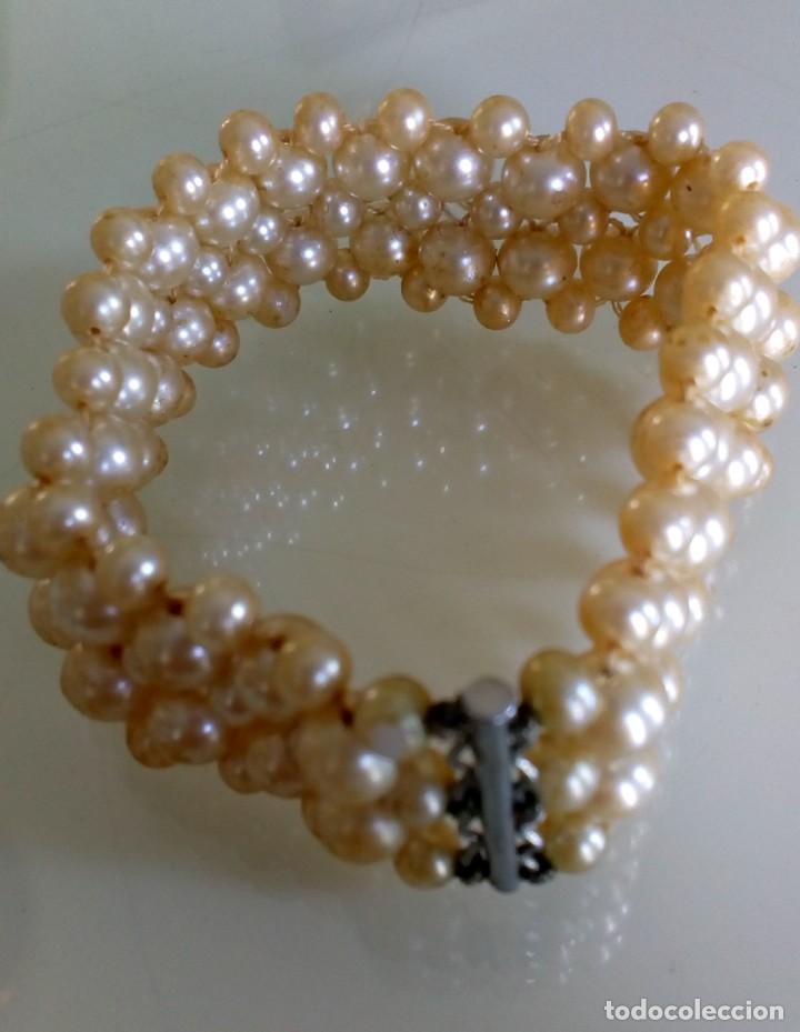 Joyeria: Antigua pulsera de simil perlas - Foto 1