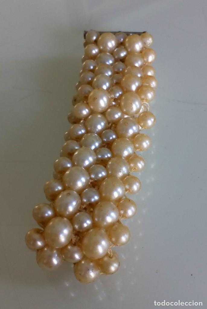 Joyeria: Antigua pulsera de simil perlas - Foto 2