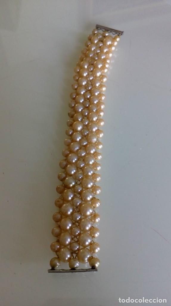 Joyeria: Antigua pulsera de simil perlas - Foto 6