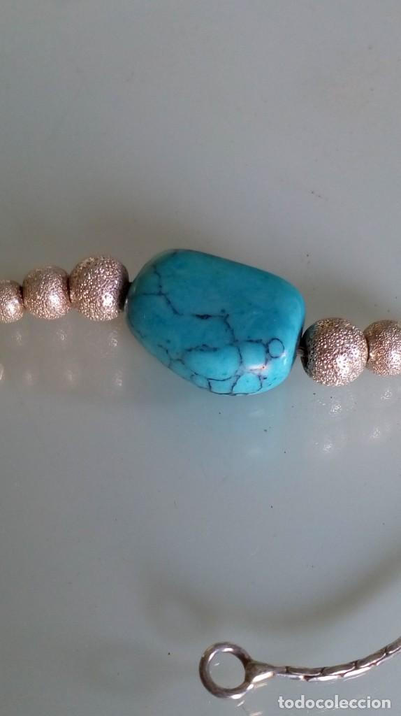 Joyeria: Pulsera de plata y turquesa - Foto 4