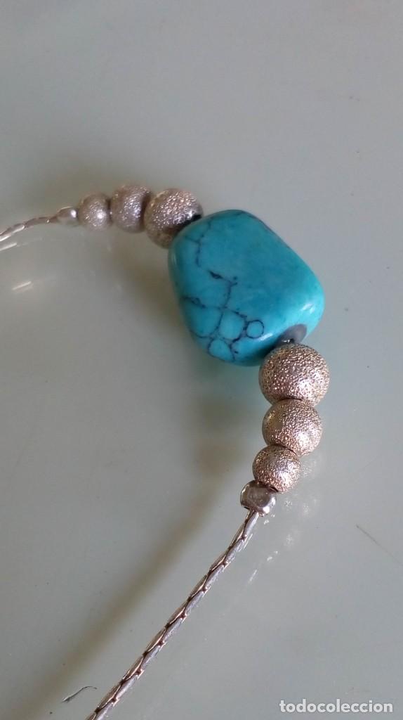 Joyeria: Pulsera de plata y turquesa - Foto 5