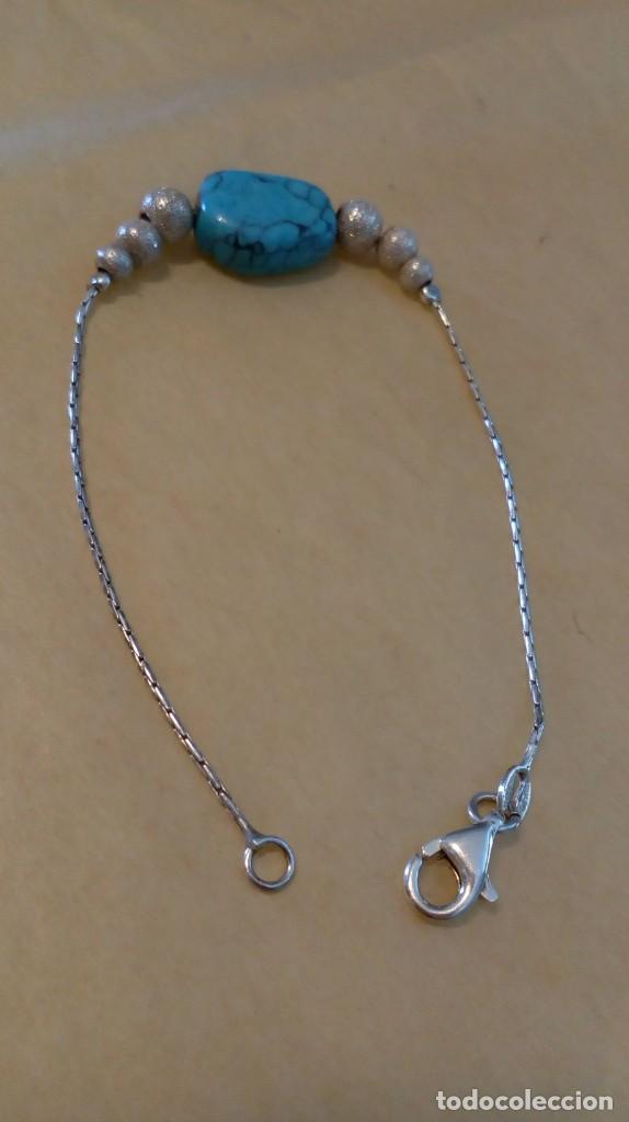 Joyeria: Pulsera de plata y turquesa - Foto 7