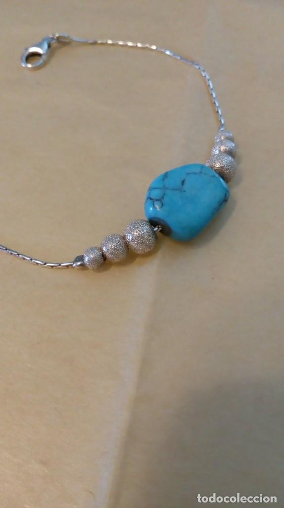 Joyeria: Pulsera de plata y turquesa - Foto 11
