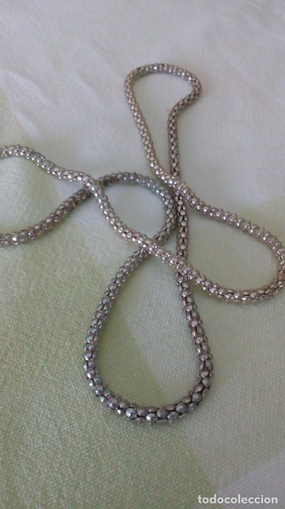 Joyeria: Collar cord&oacute;n plateado sin broche - Foto 3