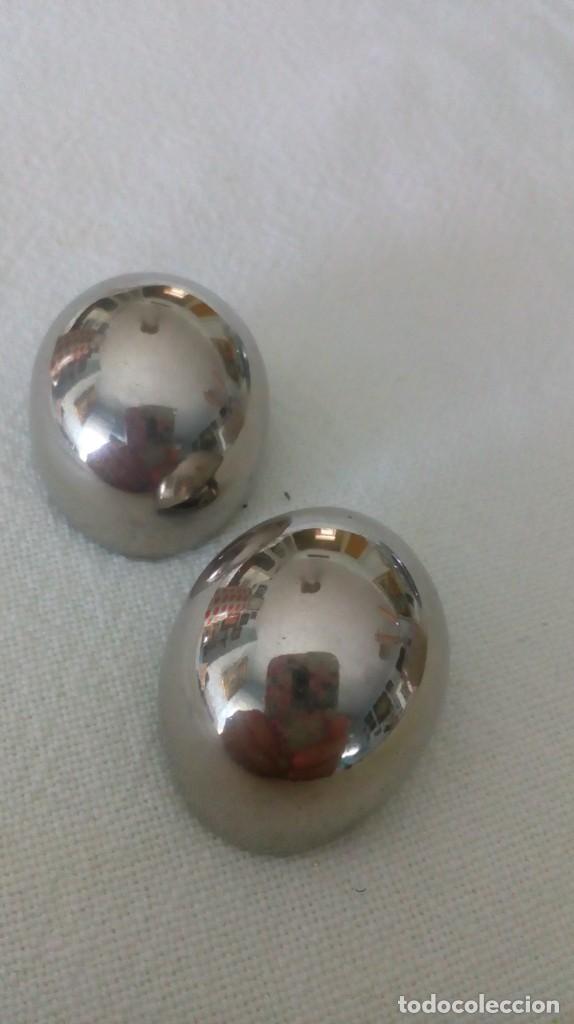 Joyeria: Par de pendientes plateados de clip - Foto 1