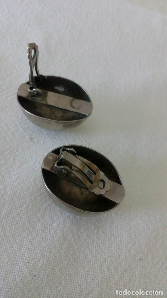 Joyeria: Par de pendientes plateados de clip - Foto 2