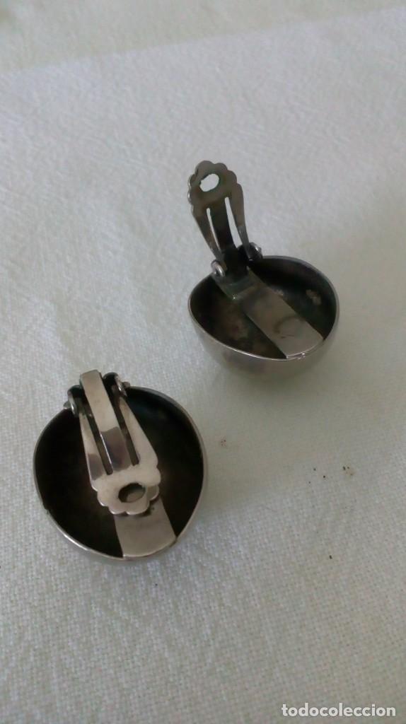 Joyeria: Par de pendientes plateados de clip - Foto 3