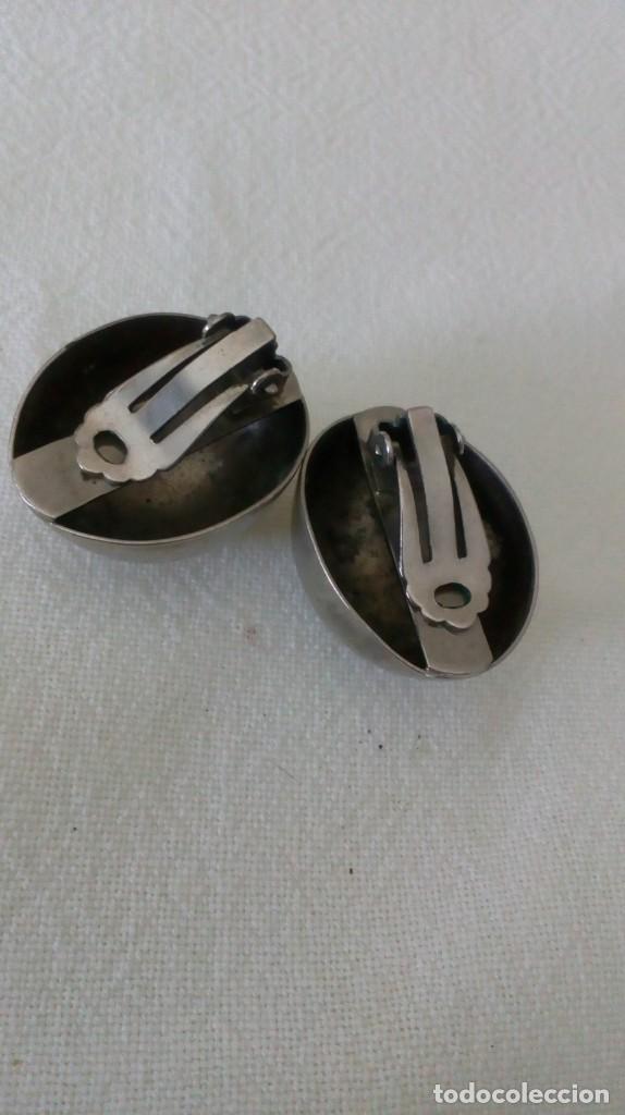 Joyeria: Par de pendientes plateados de clip - Foto 5