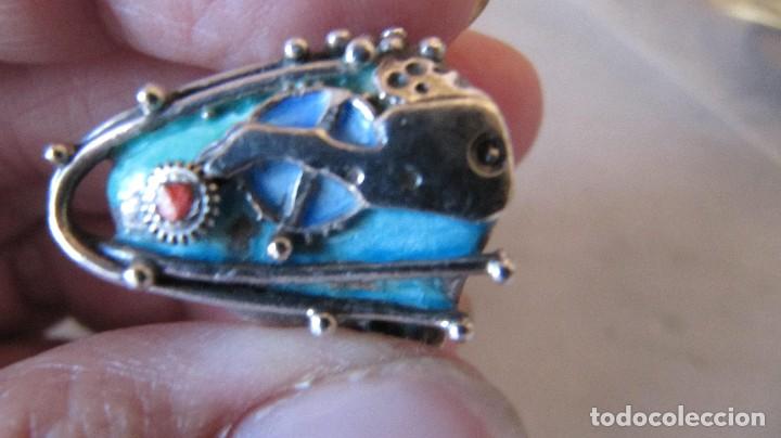 Joyeria: anillo sortija de dise&ntilde;o plata y esmaltes - Foto 4