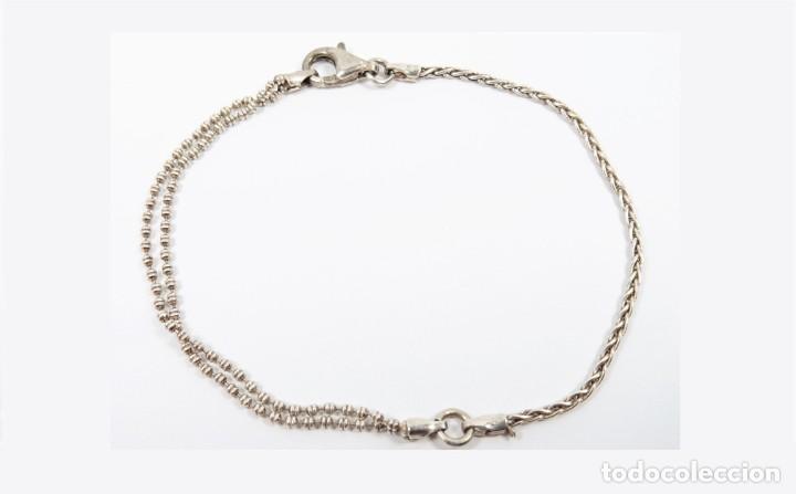 Joyeria: Original pulsera plata 925 dos tipos de eslab&oacute;n - Foto 1