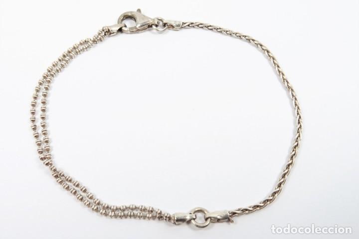 Joyeria: Original pulsera plata 925 dos tipos de eslab&oacute;n - Foto 3