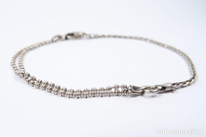 Joyeria: Original pulsera plata 925 dos tipos de eslab&oacute;n - Foto 2