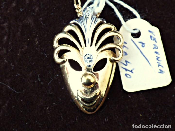 Joyeria: COLGANTE CON M&Aacute;SCARA DE CARNAVAL EN PLATA DE LEY Y PLATA DORADA