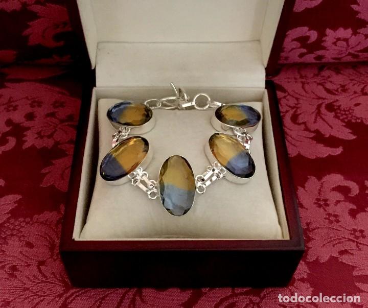 Joyeria: PULSERA CON AMETRINAS TALLADAS- 33 GRAMOS. - Foto 1