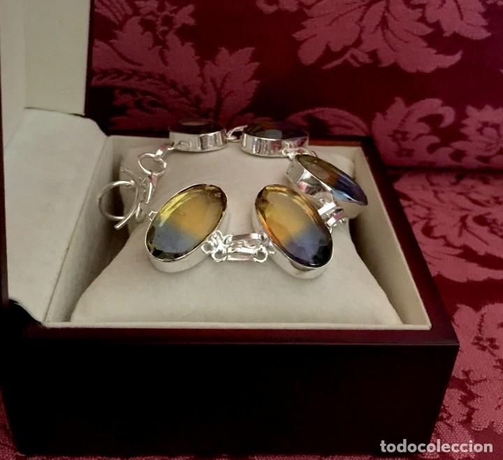 Joyeria: PULSERA CON AMETRINAS TALLADAS- 33 GRAMOS. - Foto 2