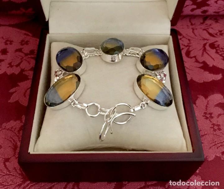 Joyeria: PULSERA CON AMETRINAS TALLADAS- 33 GRAMOS. - Foto 3