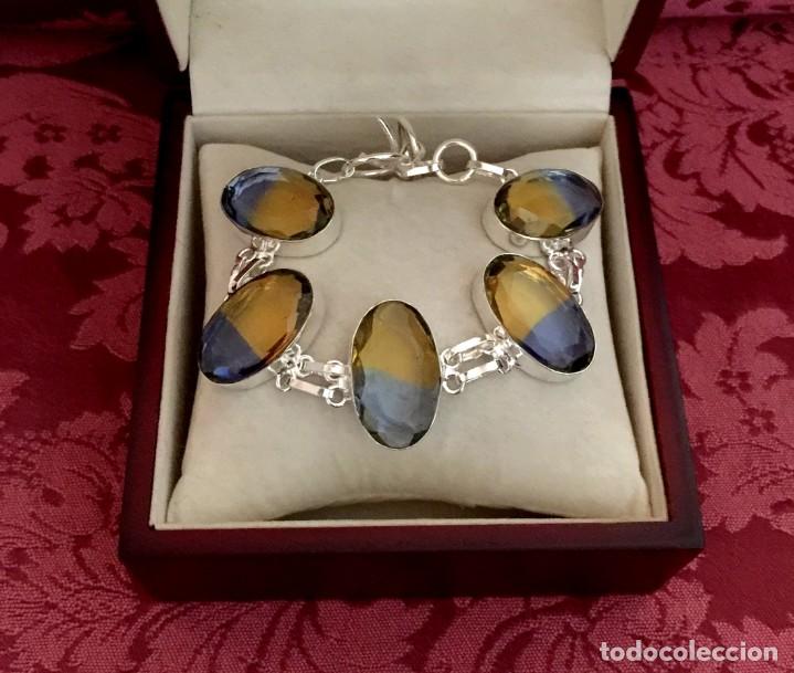 Joyeria: PULSERA CON AMETRINAS TALLADAS- 33 GRAMOS. - Foto 4