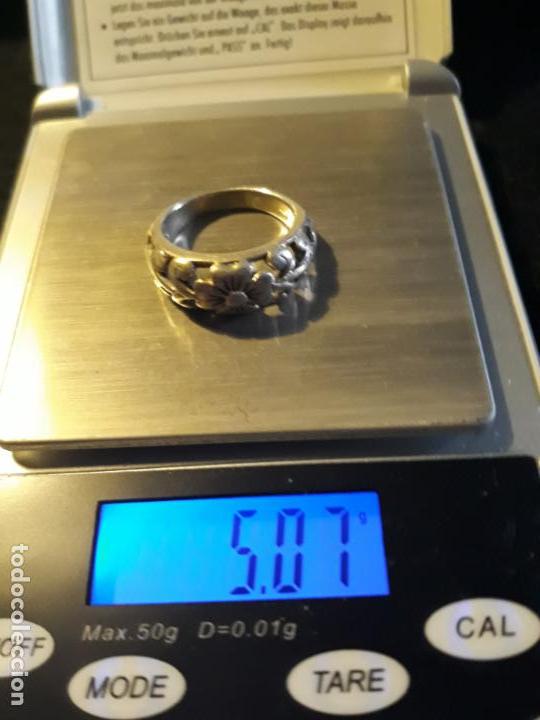Joyeria: ANILLO CON FLOR DE PLATA MARCADA DE 925 ml Y 5,07 gr - Foto 6