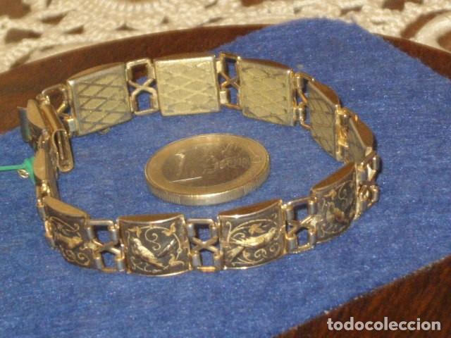 Joyeria: ANTIGUA PULSERA DAMASQUINADA,TOLEDO. - Foto 4
