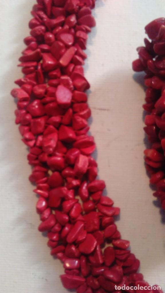 Joyeria: Conjunto de collar y pulsera de coral rojo - Foto 3