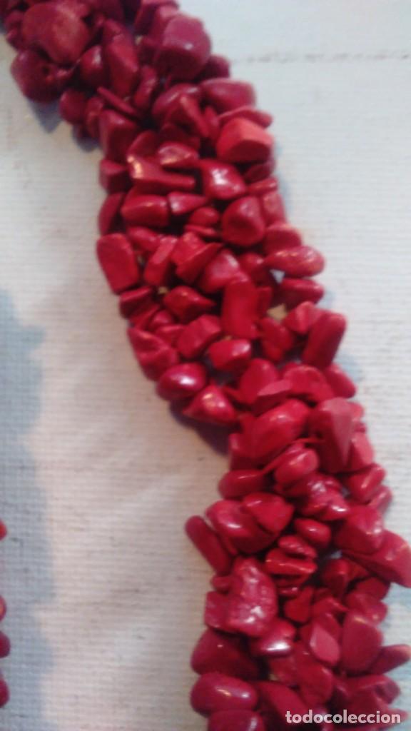 Joyeria: Conjunto de collar y pulsera de coral rojo - Foto 5