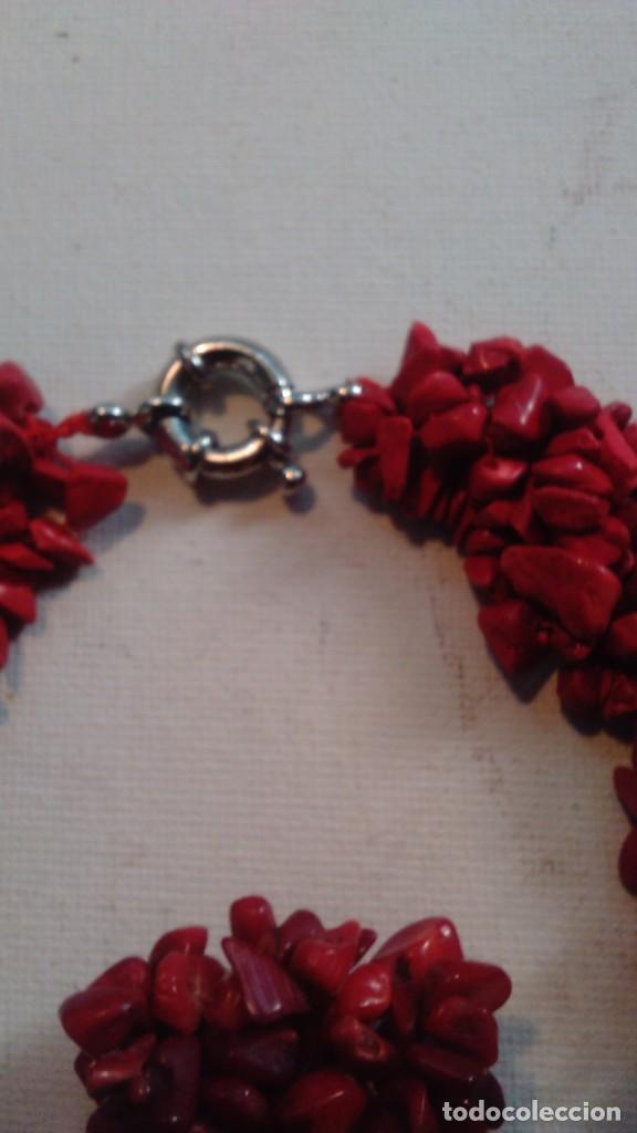 Joyeria: Conjunto de collar y pulsera de coral rojo - Foto 6