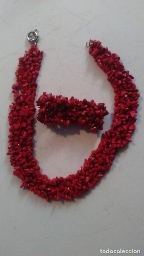 Joyeria: Conjunto de collar y pulsera de coral rojo - Foto 15