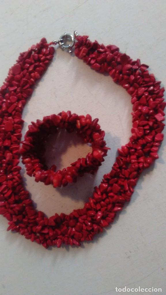 Joyeria: Conjunto de collar y pulsera de coral rojo - Foto 16
