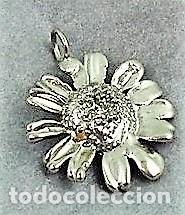 Joyeria: Colgante,margarita metalizada y niquelada, producto Naturart