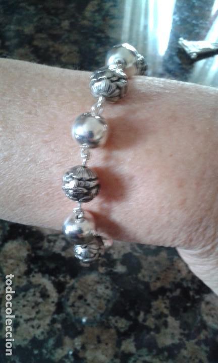 Joyeria: Pulsera de bolas de plata antiguas - Foto 3