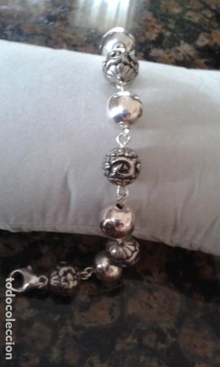 Joyeria: Pulsera de bolas de plata antiguas - Foto 5