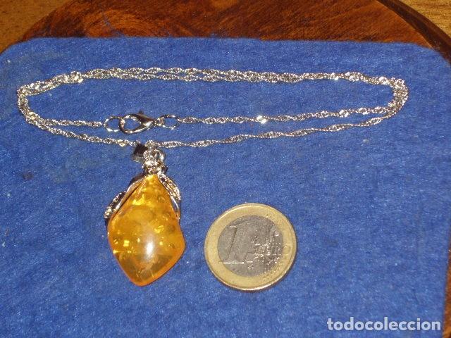 Joyeria: COLGANTE SIMIL AMBAR CON CADENA.NUEVO. - Foto 1