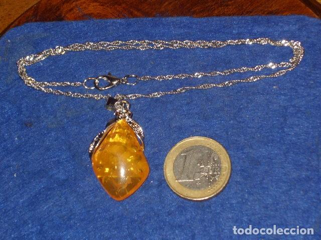 Joyeria: COLGANTE SIMIL AMBAR CON CADENA.NUEVO. - Foto 2