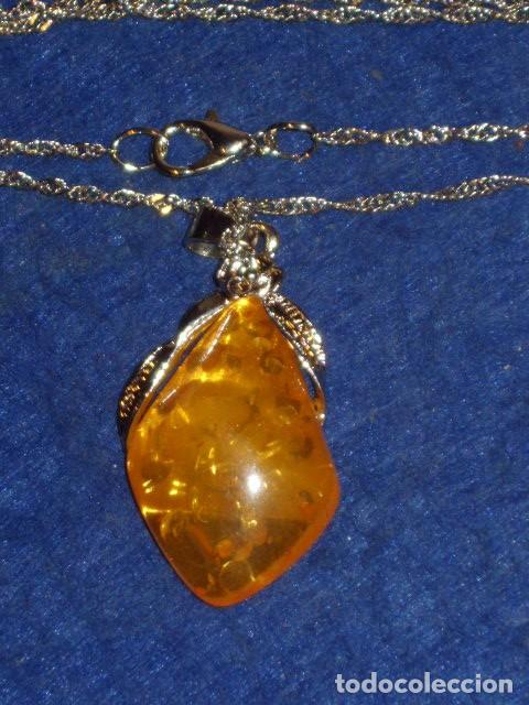 Joyeria: COLGANTE SIMIL AMBAR CON CADENA.NUEVO. - Foto 3