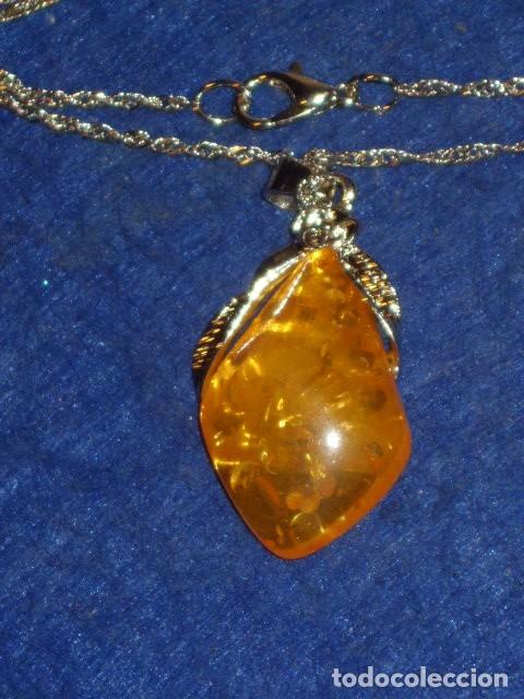 Joyeria: COLGANTE SIMIL AMBAR CON CADENA.NUEVO. - Foto 4