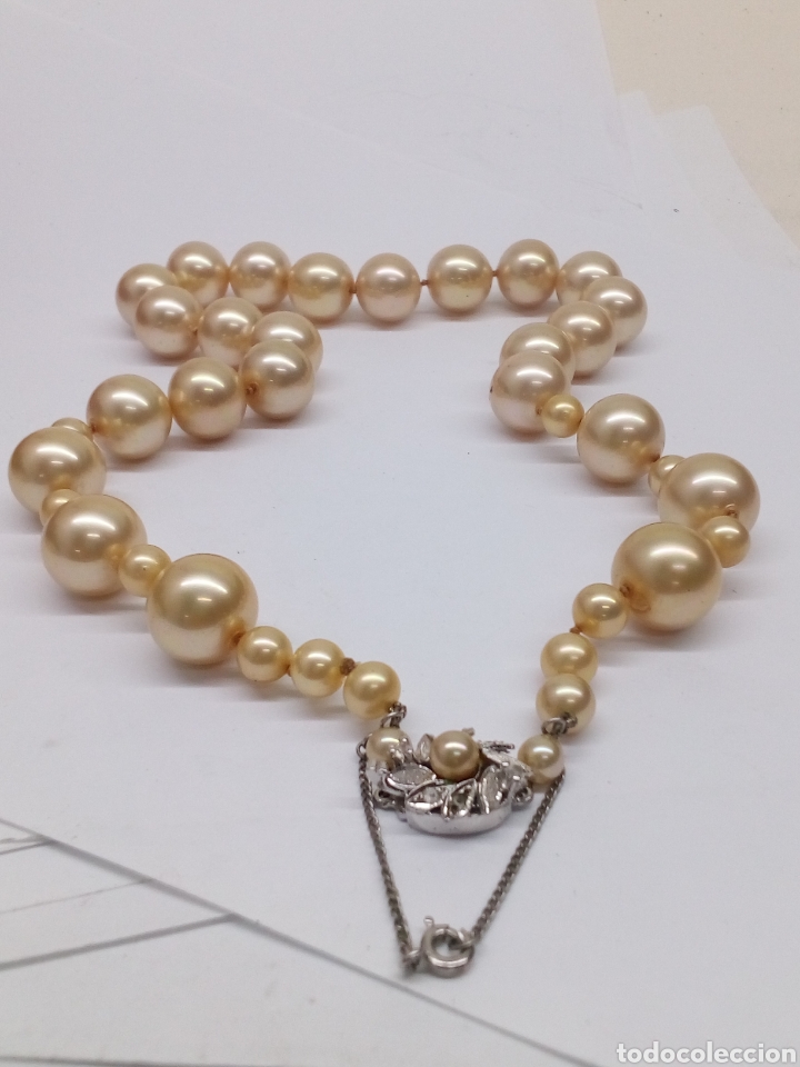 Joyeria: Collar perlas cierre de plata con engaste - Foto 1