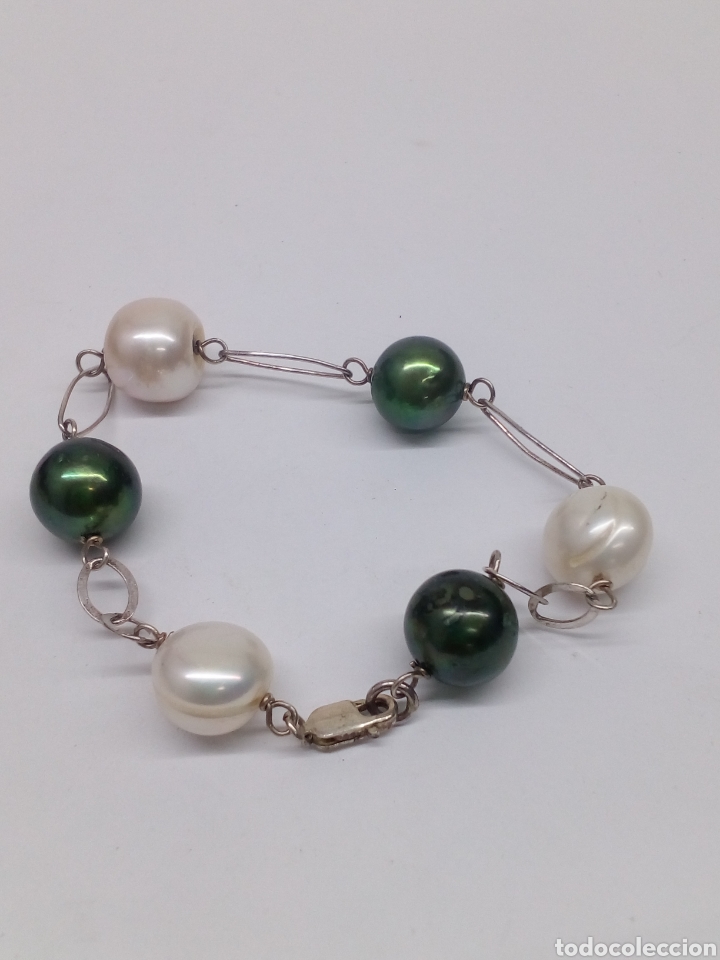 Joyeria: Pulsera de plata, perlas tratadas/pul44 - Foto 1