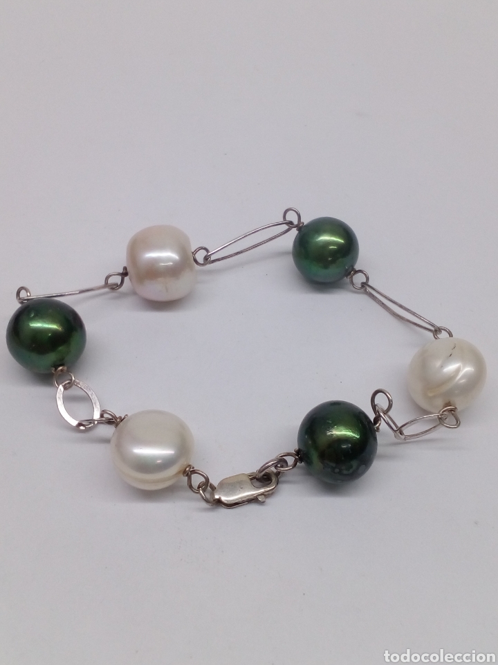 Joyeria: Pulsera de plata, perlas tratadas/pul44 - Foto 2