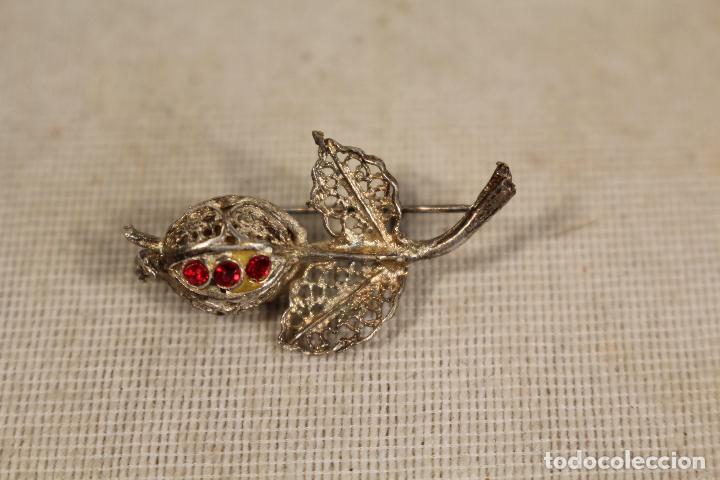 Joyeria: broche con granada en filigrana de plata - Foto 1