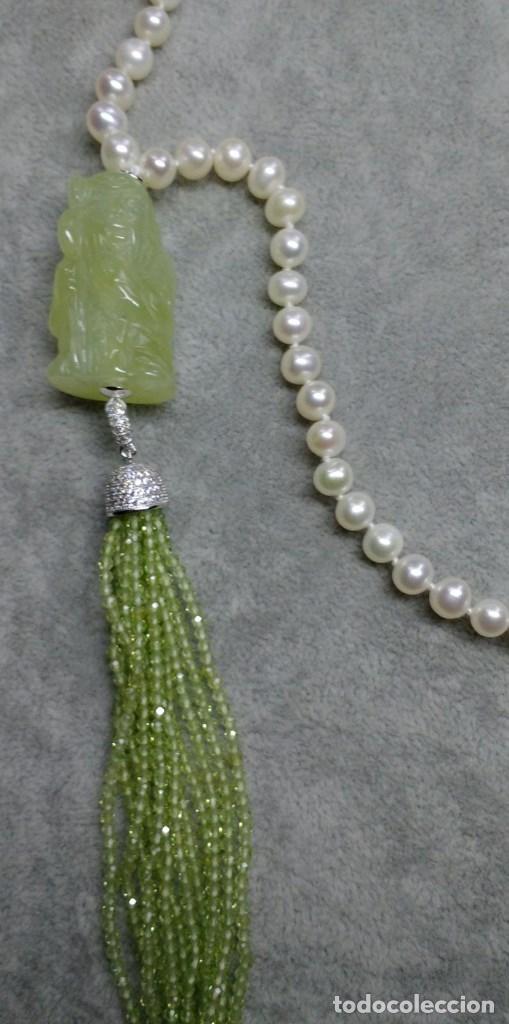 Joyeria: COLLAR DE PERLA Y JADE. - Foto 2