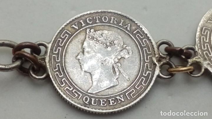 Joyeria: PULSERA DE MONEDAS INGLESAS TODO DE PLATA - Foto 4