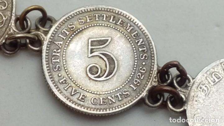 Joyeria: PULSERA DE MONEDAS INGLESAS TODO DE PLATA - Foto 5