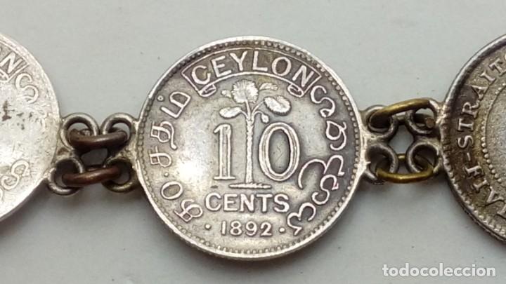 Joyeria: PULSERA DE MONEDAS INGLESAS TODO DE PLATA - Foto 6