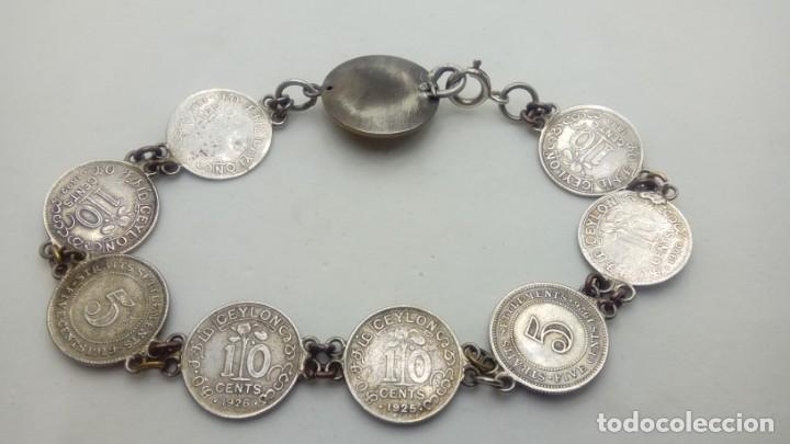 Joyeria: PULSERA DE MONEDAS INGLESAS TODO DE PLATA - Foto 2